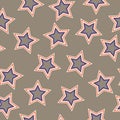 Seamless Pattern with stars. Royalty Free Stock Photo